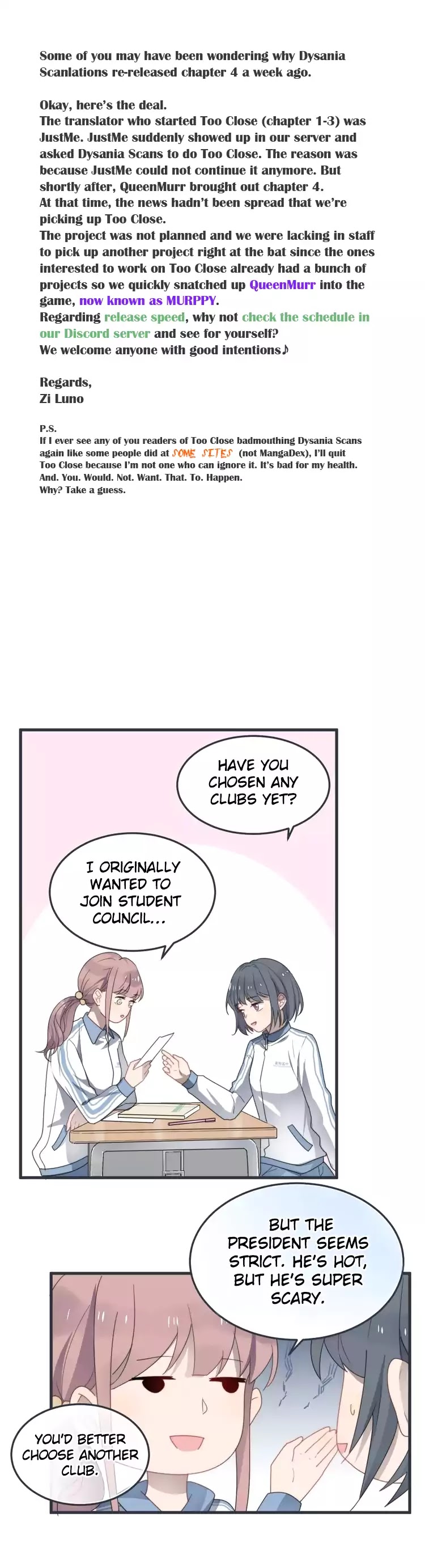Too Close Chapter 5: I Want To Be The Student Council Presidentt - Picture 2