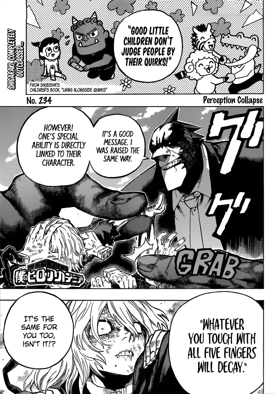 Boku No Hero Academia Chapter 234: Perception Collapse - Picture 1