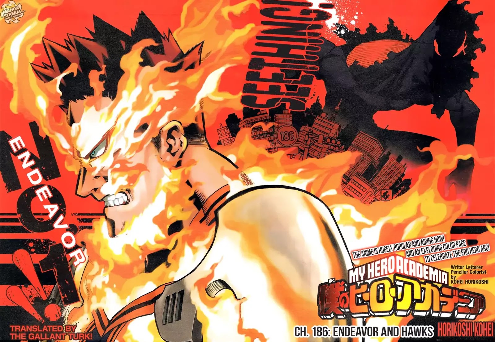 Boku No Hero Academia Chapter 186: Endeavor And Hawks - Picture 1