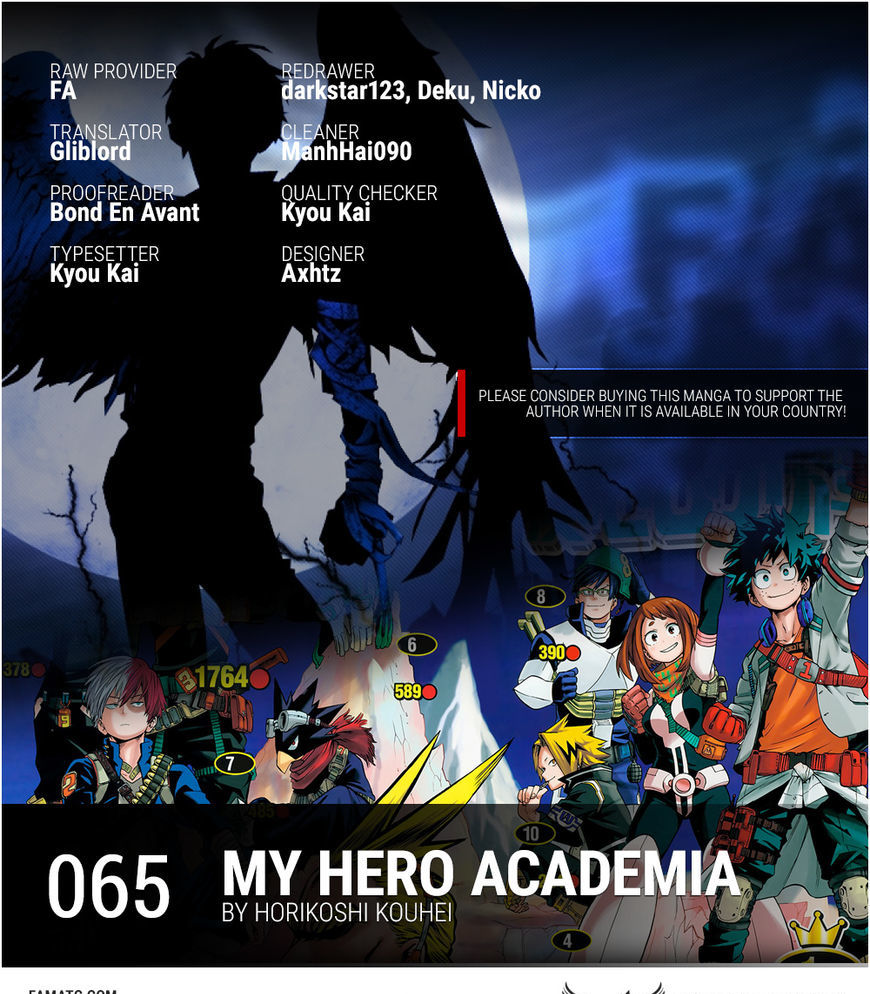 Boku No Hero Academia Chapter 65 : Walls - Picture 1