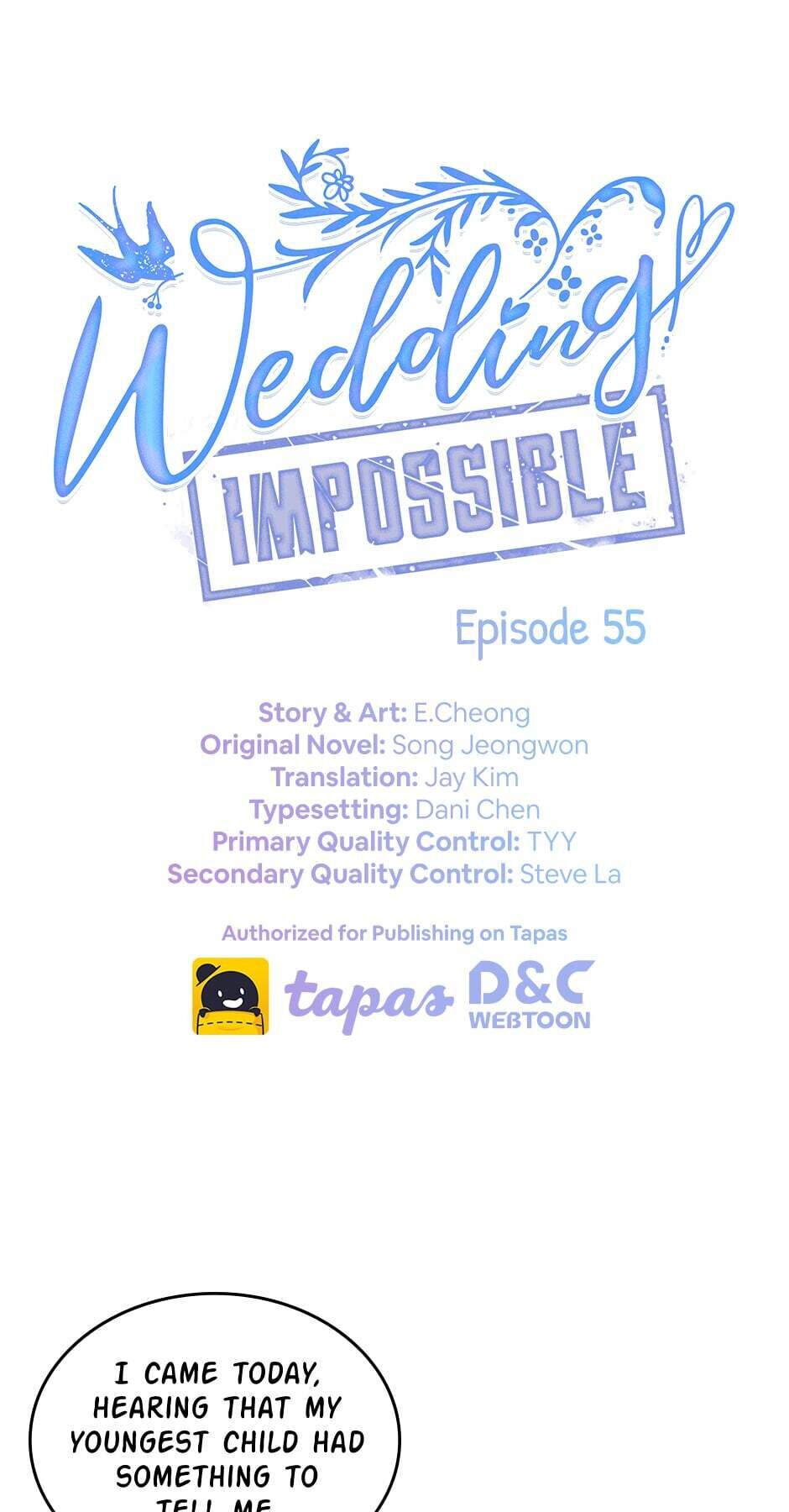 Wedding Impossible Chapter 55 - Picture 1