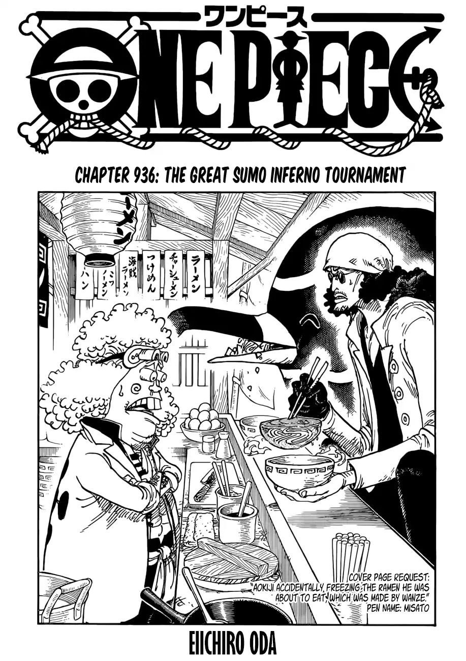 One Piece Chapter 936: The Great Sumo Inferno Tournament - Picture 1