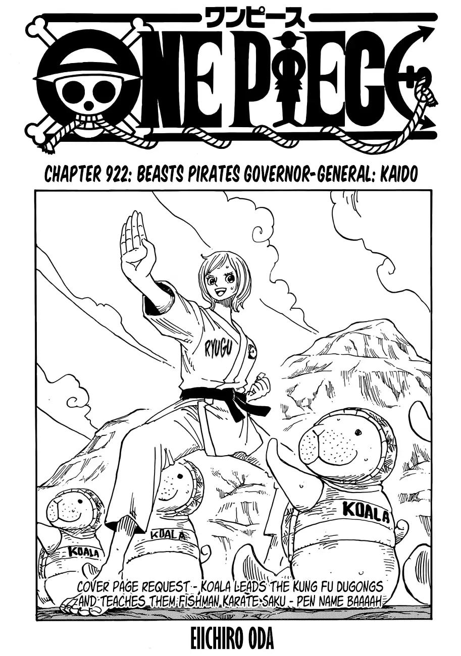 One Piece Chapter 922 - Picture 1