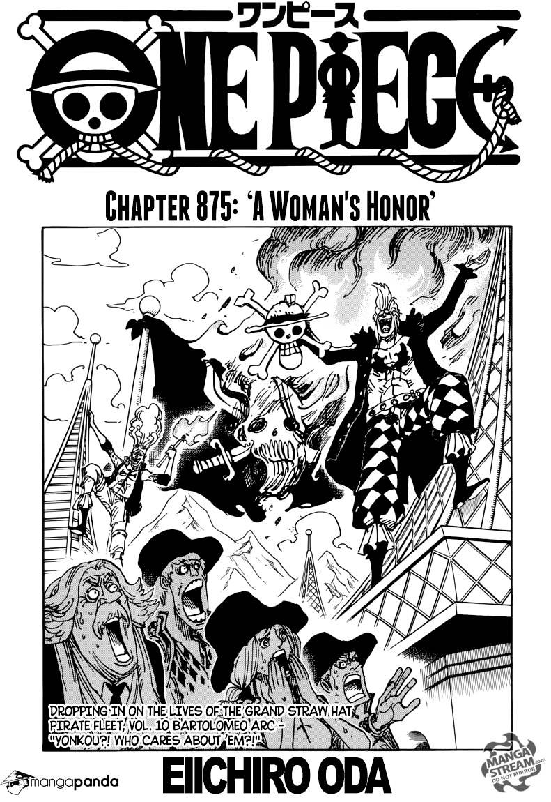 One Piece Chapter 875 : A Woman S Honor - Picture 1
