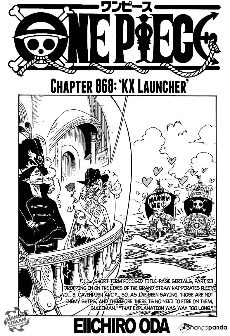 One Piece Chapter 868 : Kx Launcher - Picture 1