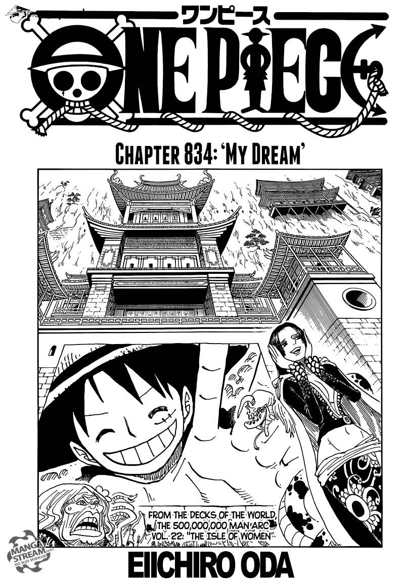 One Piece Chapter 834 : My Dream - Picture 1