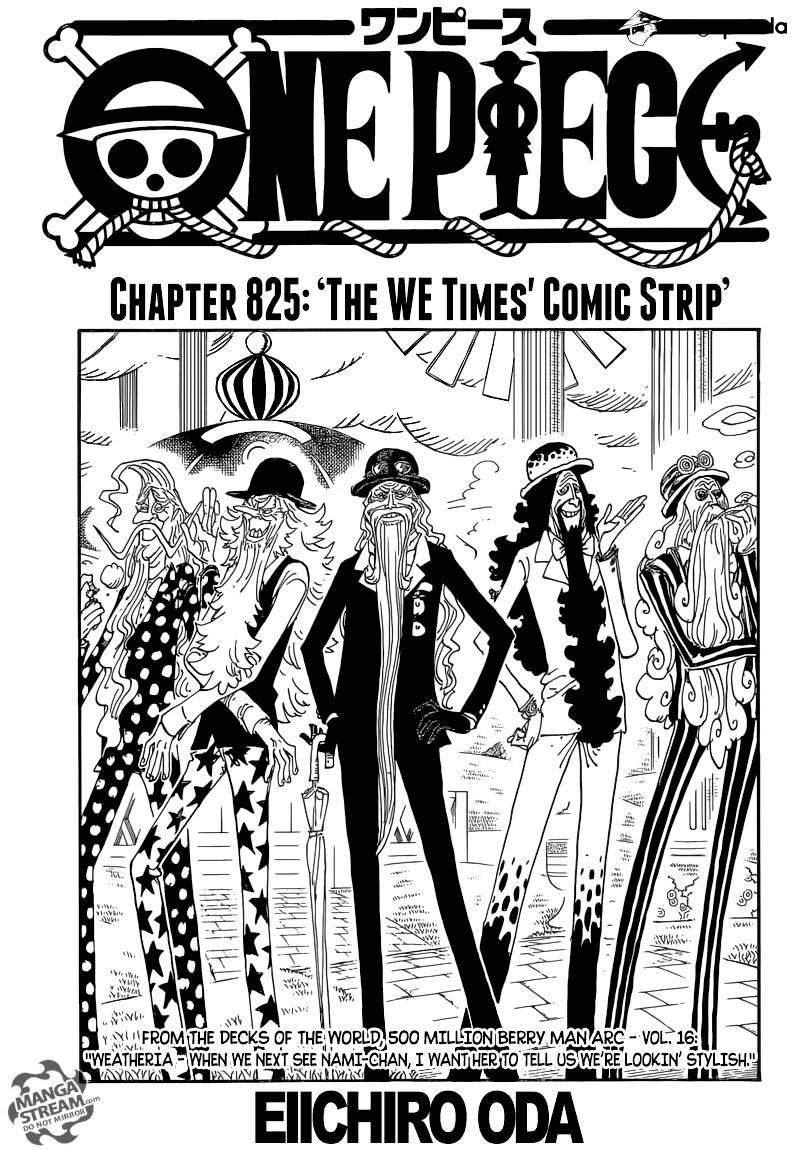 One Piece Chapter 825 : The We Times  Comic Strip - Picture 1