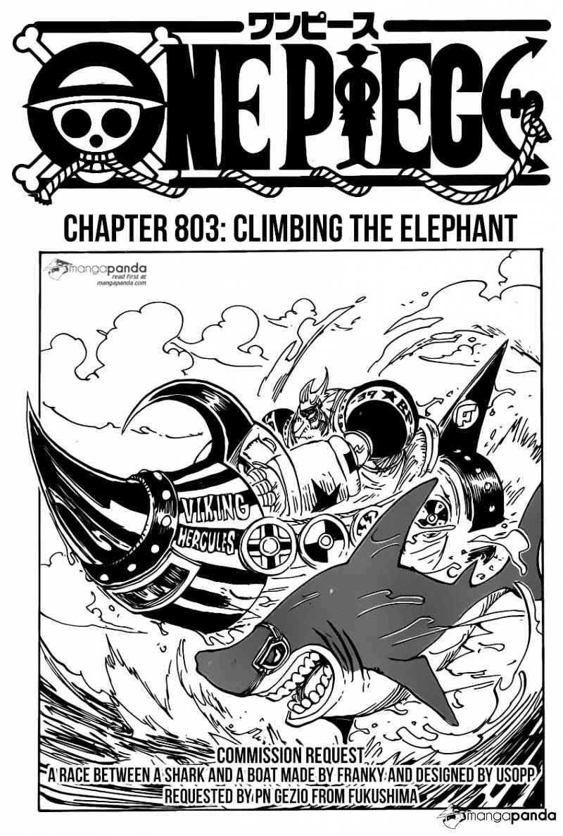 One Piece Chapter 803 : Climbing The Elephant - Picture 1