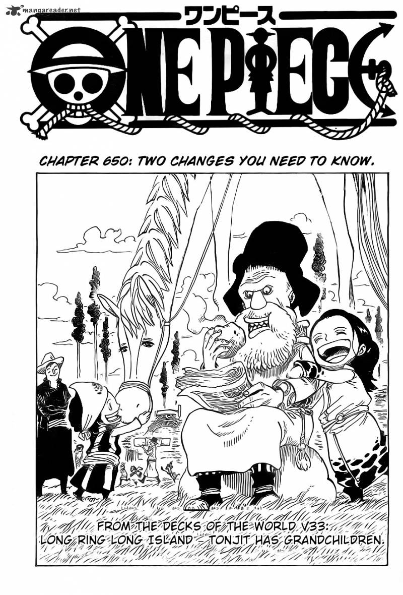 One Piece Chapter 650 : Two Changes You Need To Know. - Picture 1