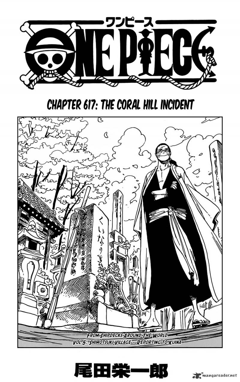 One Piece Chapter 617 : The Shocking Incident At Coral Hill - Picture 1