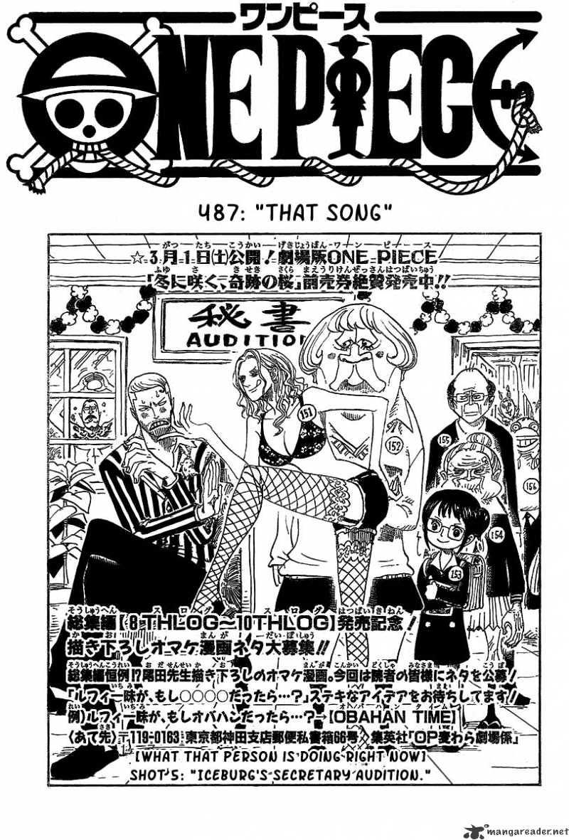 One Piece Chapter 487 : That Song - Picture 1