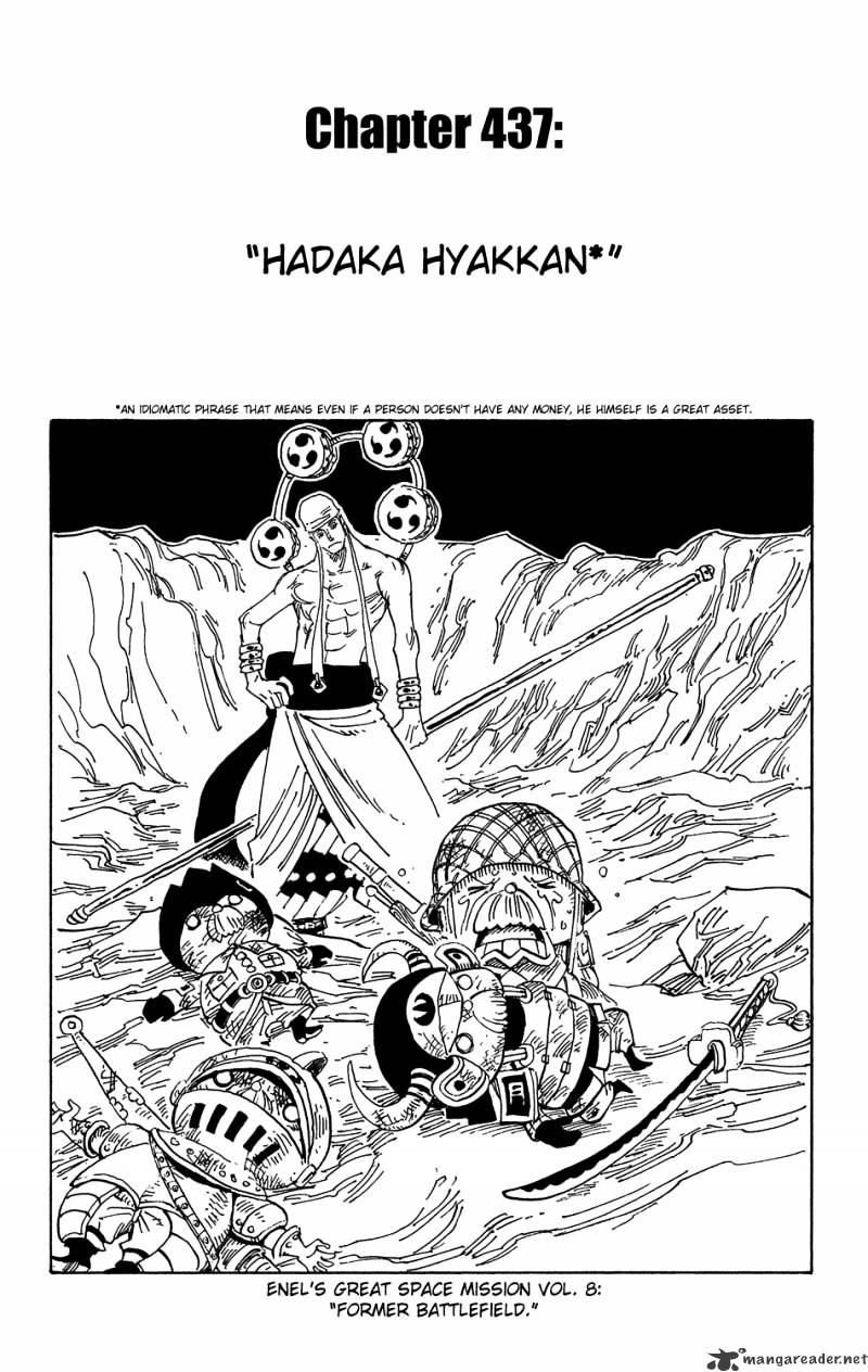 One Piece Chapter 437 : Naked But Great - Picture 1