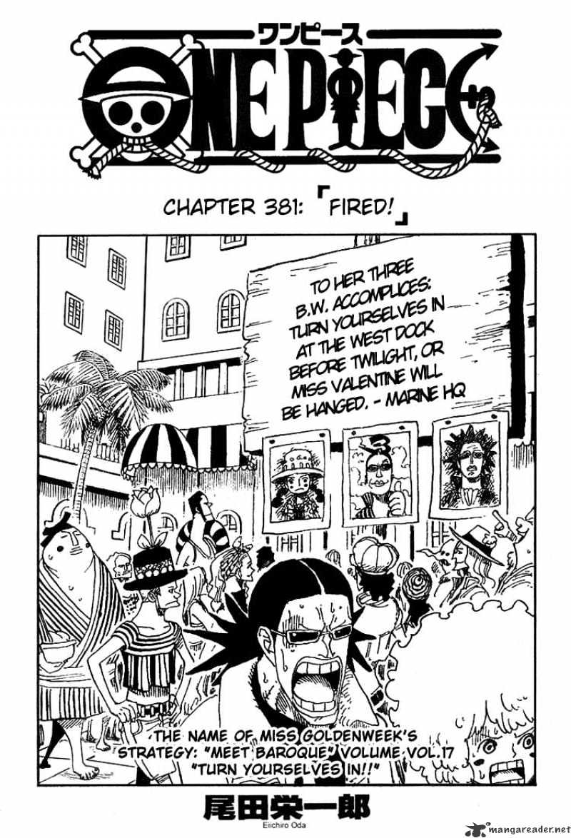 One Piece Chapter 381 : Fired! - Picture 1