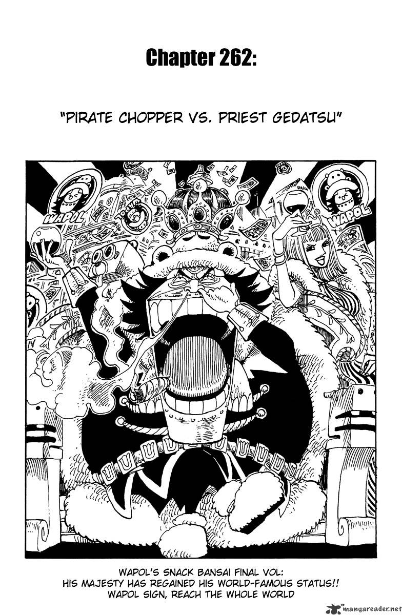 One Piece Chapter 262 : Chopper The Pirate Vs Priest Gedatsu - Picture 1