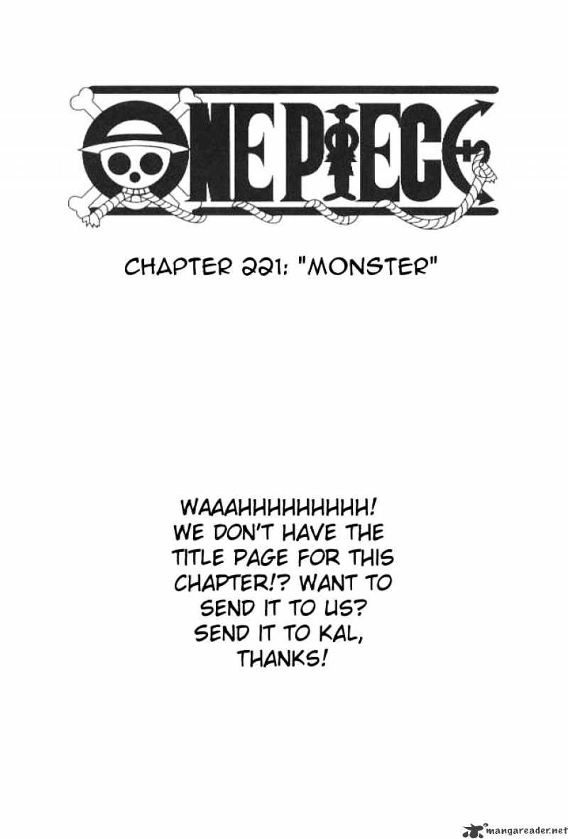 One Piece Chapter 221 : Monster - Picture 1