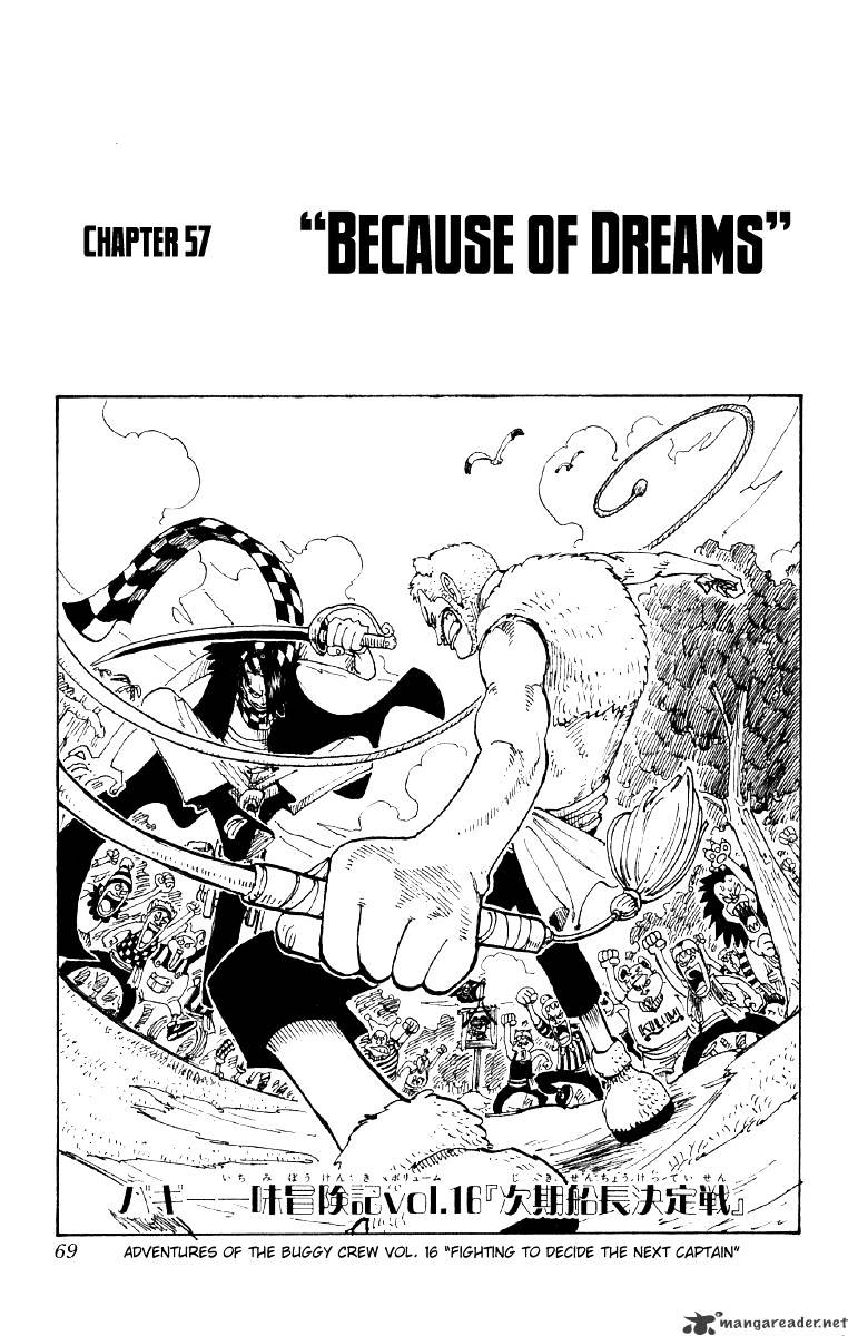 One Piece Chapter 57 : Because Of The Dreams - Picture 1