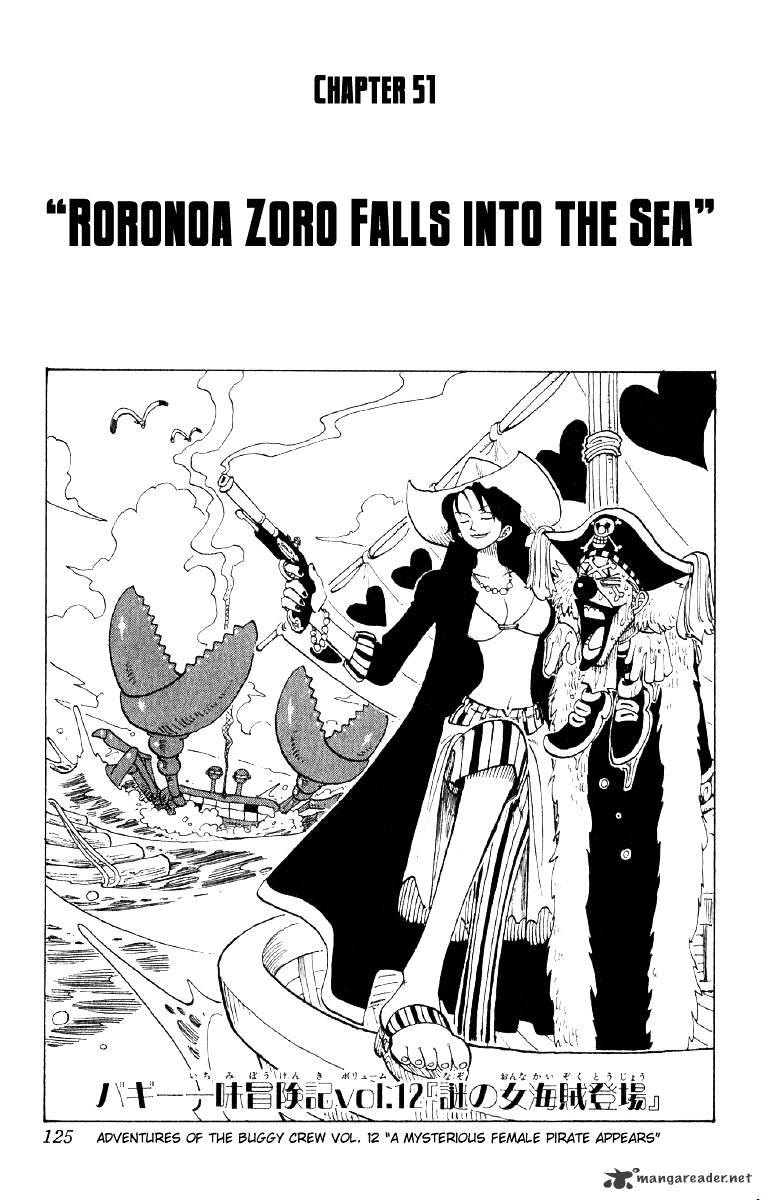 One Piece Chapter 51 : Roanoa Zoro Falls Into The Deep Ocean - Picture 1