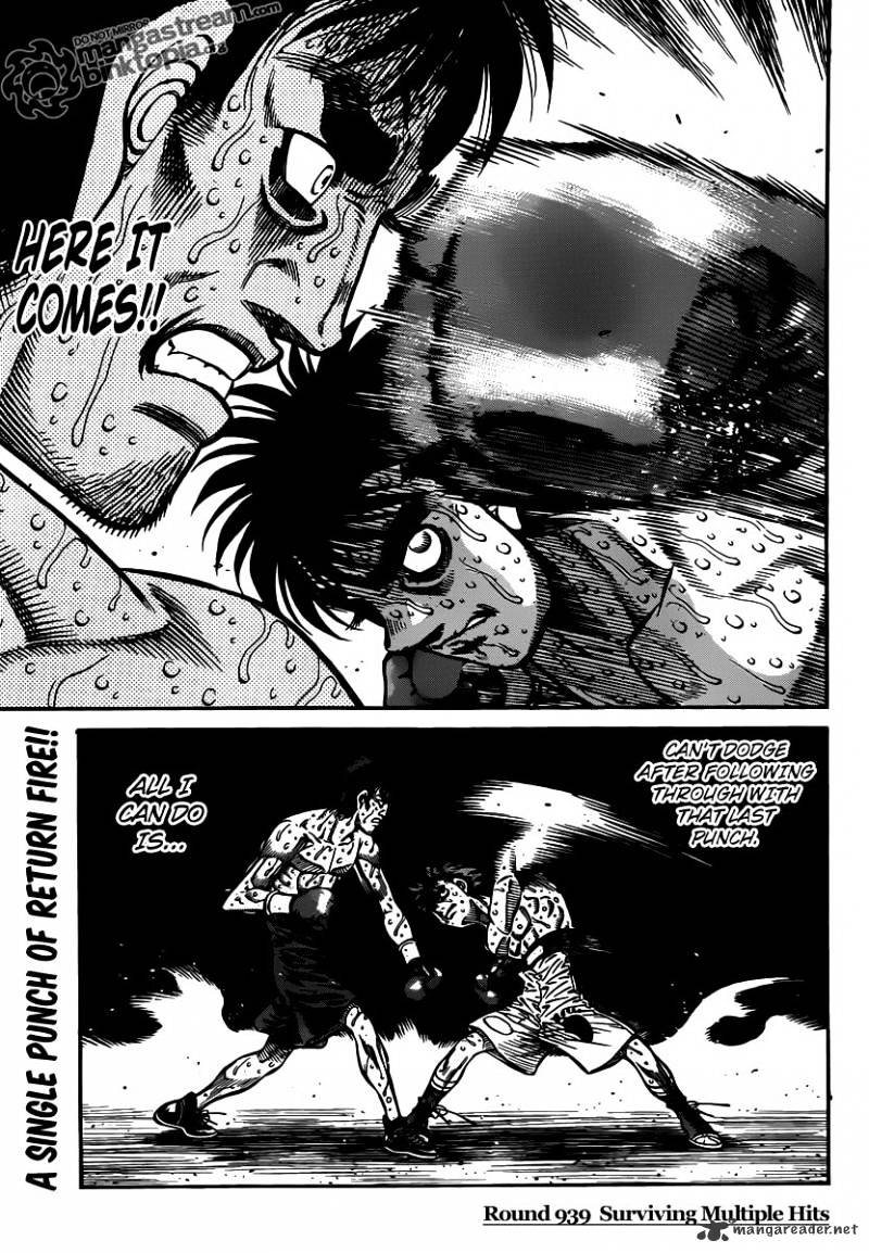 Hajime No Ippo Chapter 939 : Surviving Multiple Hits - Picture 1