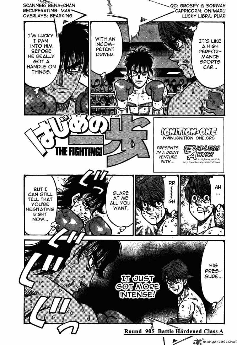 Hajime No Ippo Chapter 905 : Battle Hardened Class A - Picture 1