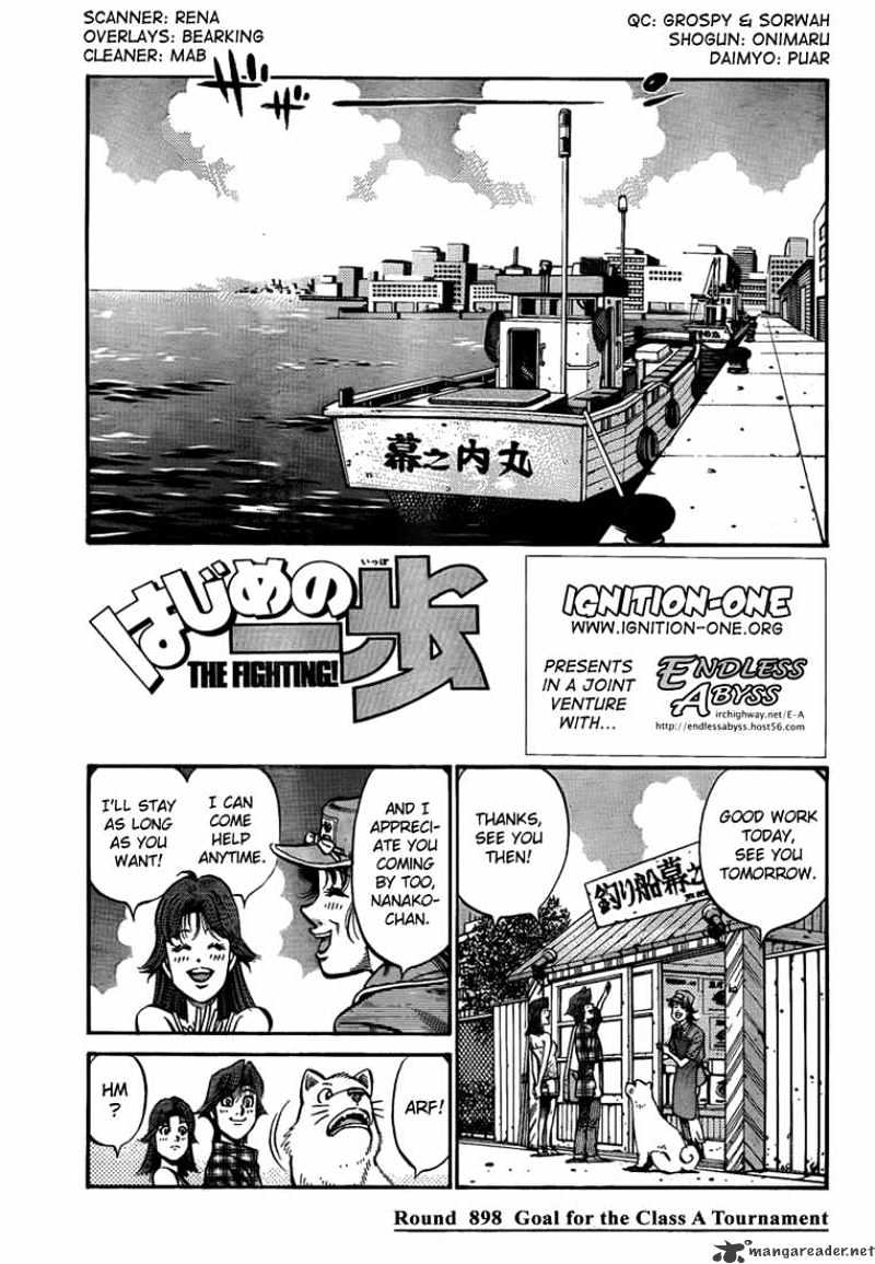 Hajime No Ippo Chapter 898 : Goal For The Class A Tournament - Picture 1
