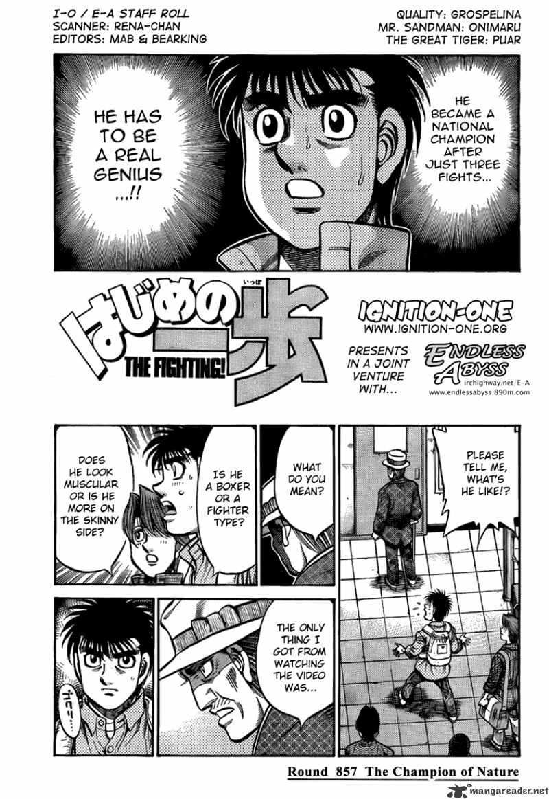 Hajime No Ippo Chapter 857 : The Champion Of Nature - Picture 1