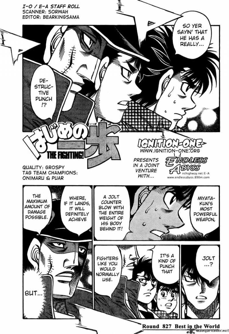 Hajime No Ippo Chapter 827 : Best In The World - Picture 1