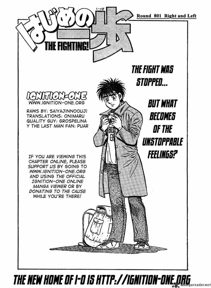 Hajime No Ippo Chapter 801 : Right And Left - Picture 1
