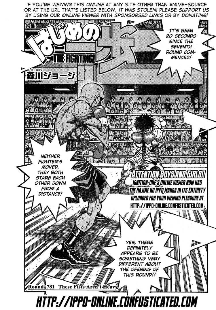 Hajime No Ippo Chapter 781 : These Fists Aren T Heavy - Picture 1