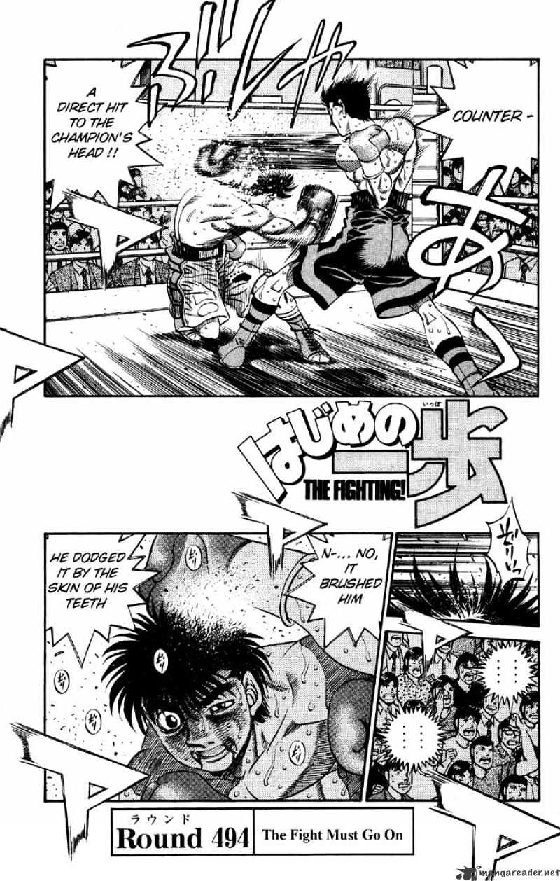 Hajime No Ippo Chapter 494 : The Fight Must Go On - Picture 1