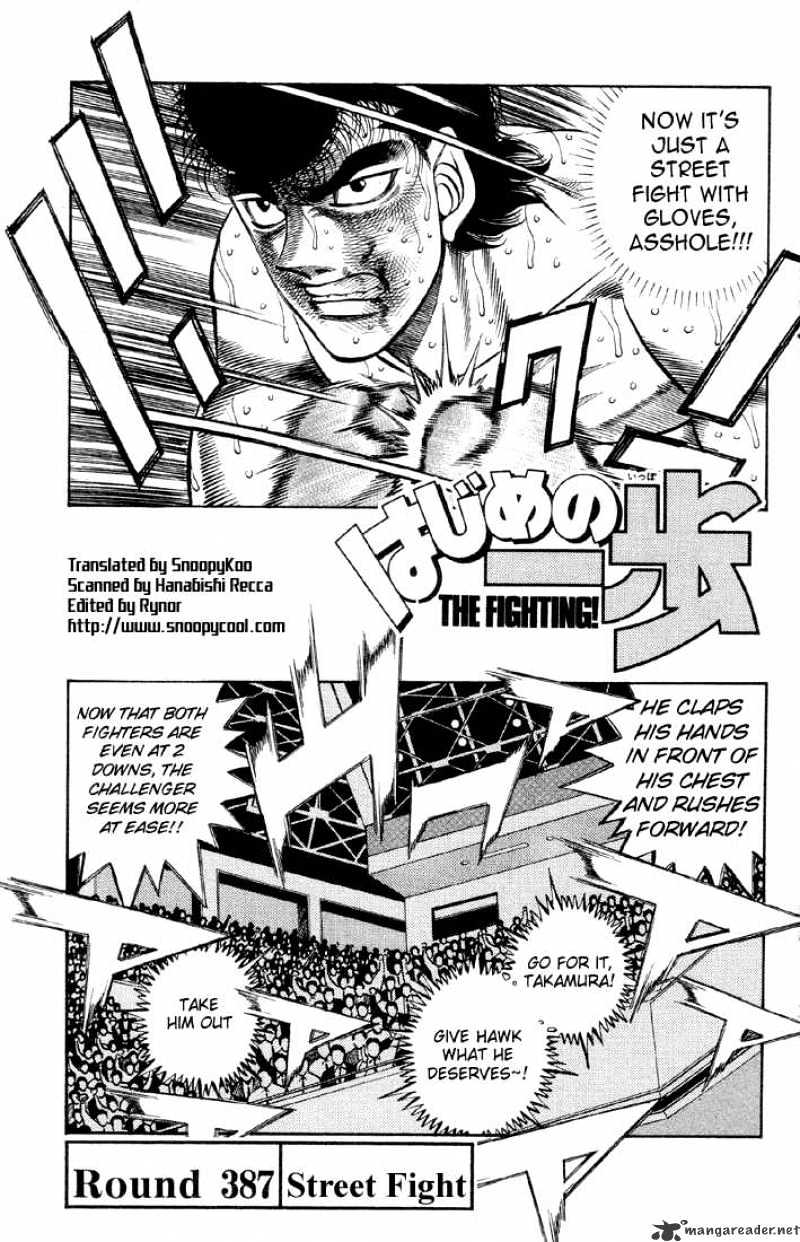 Hajime No Ippo Chapter 387 : Street Fight - Picture 1