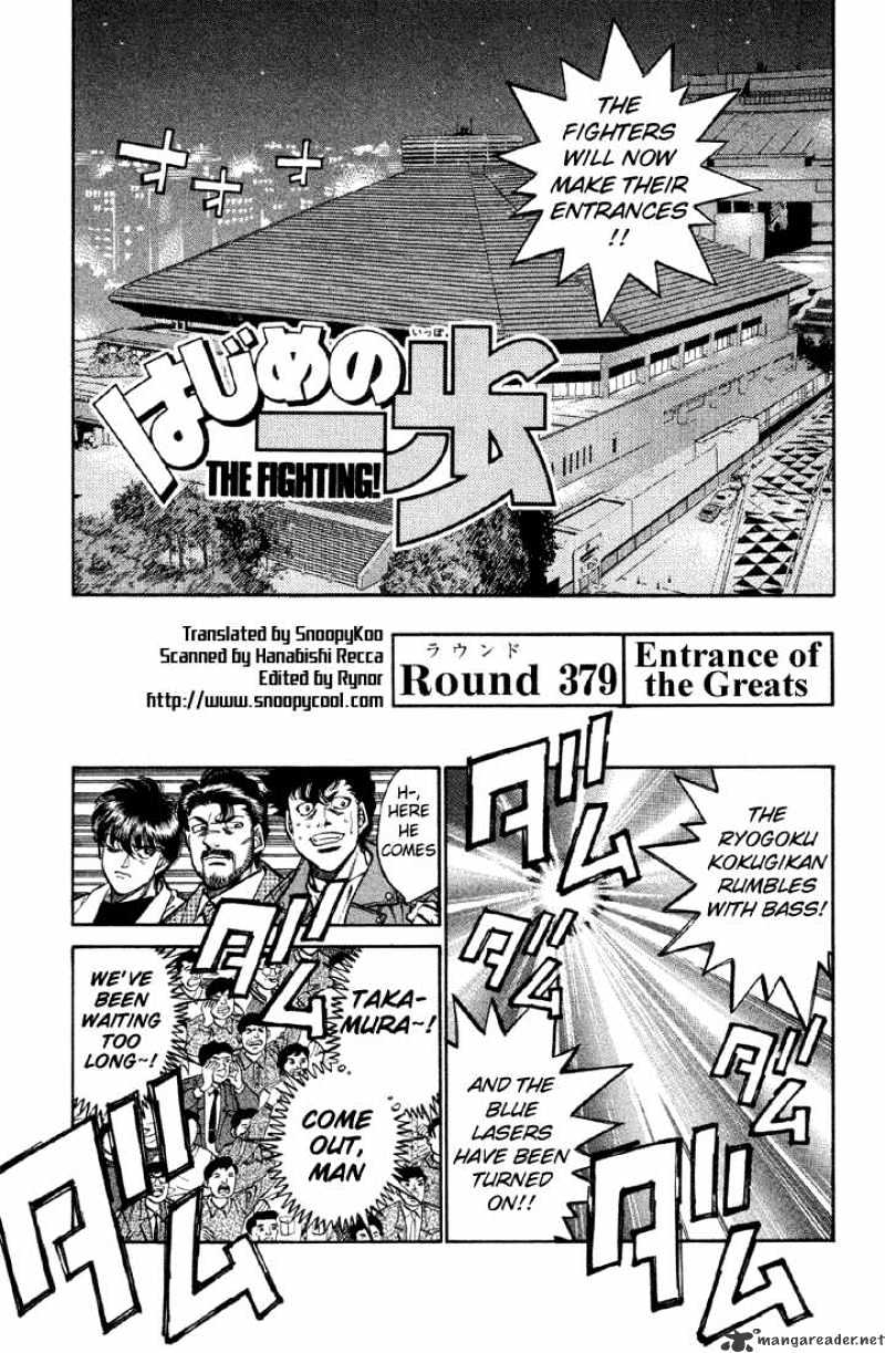 Hajime No Ippo Chapter 379 : Entrance Of The Greats - Picture 1