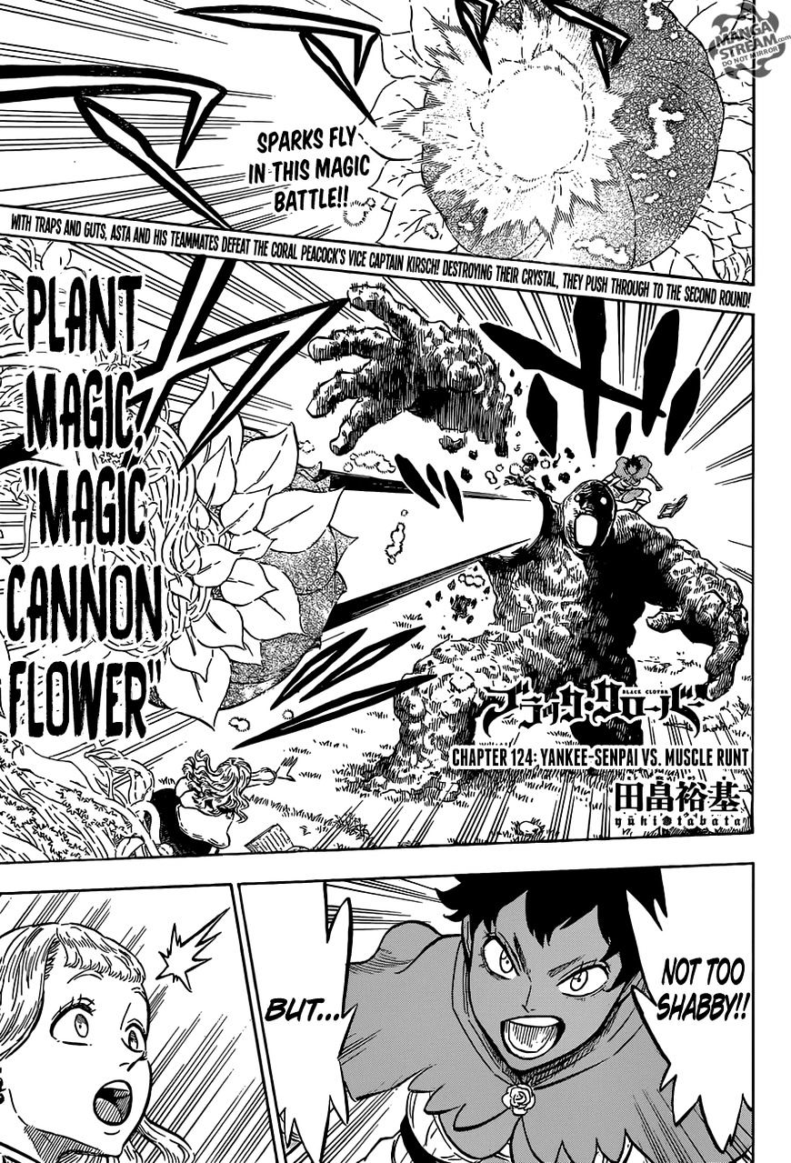 Black Clover Chapter 124 : Yankee-Senpai Vs. Muscle Runt - Picture 1