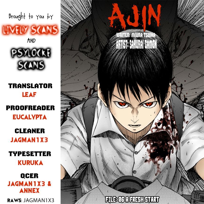 Ajin Chapter 6 : File: 06: A Fresh Start - Picture 1