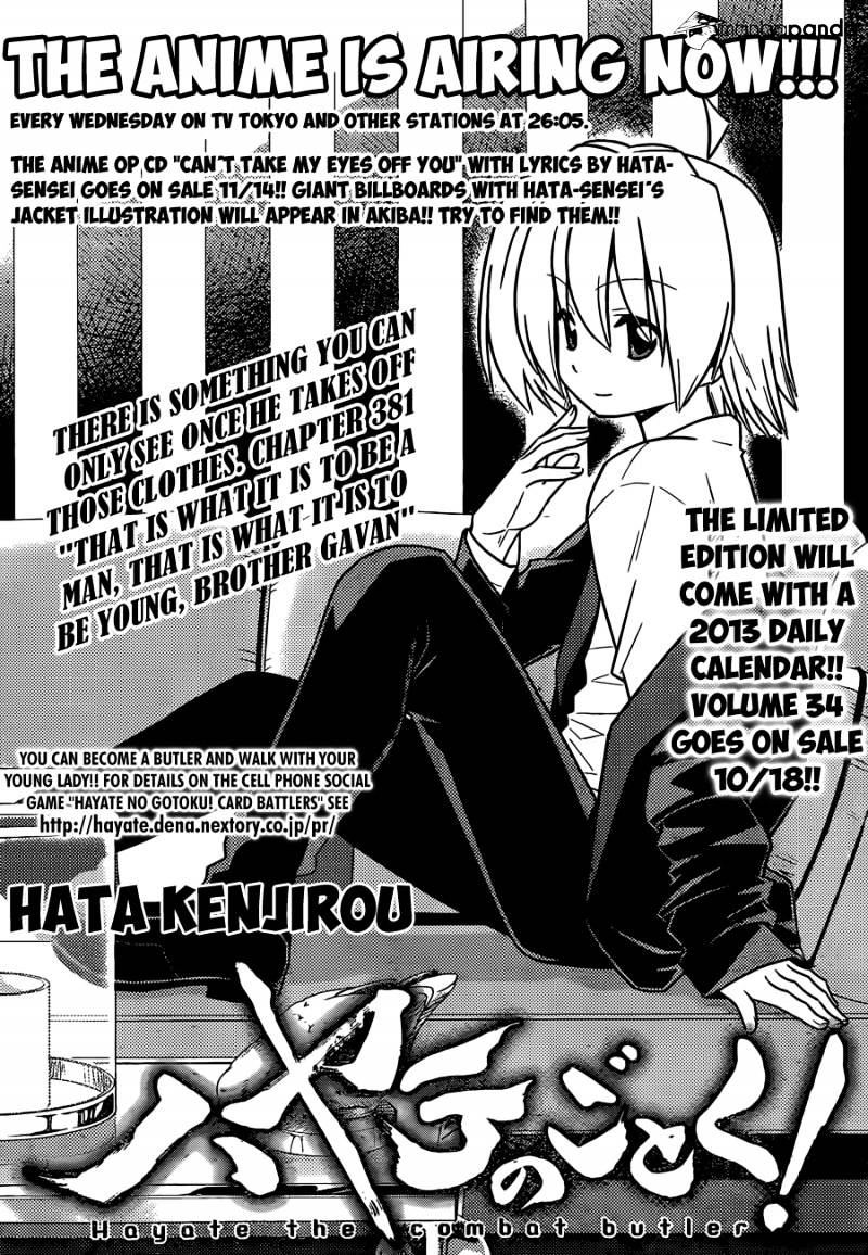 Hayate No Gotoku! Chapter 381 : That Is What It Is To Be A Man, That Is What It Is To Be Young, Brother Gavan - Picture 3