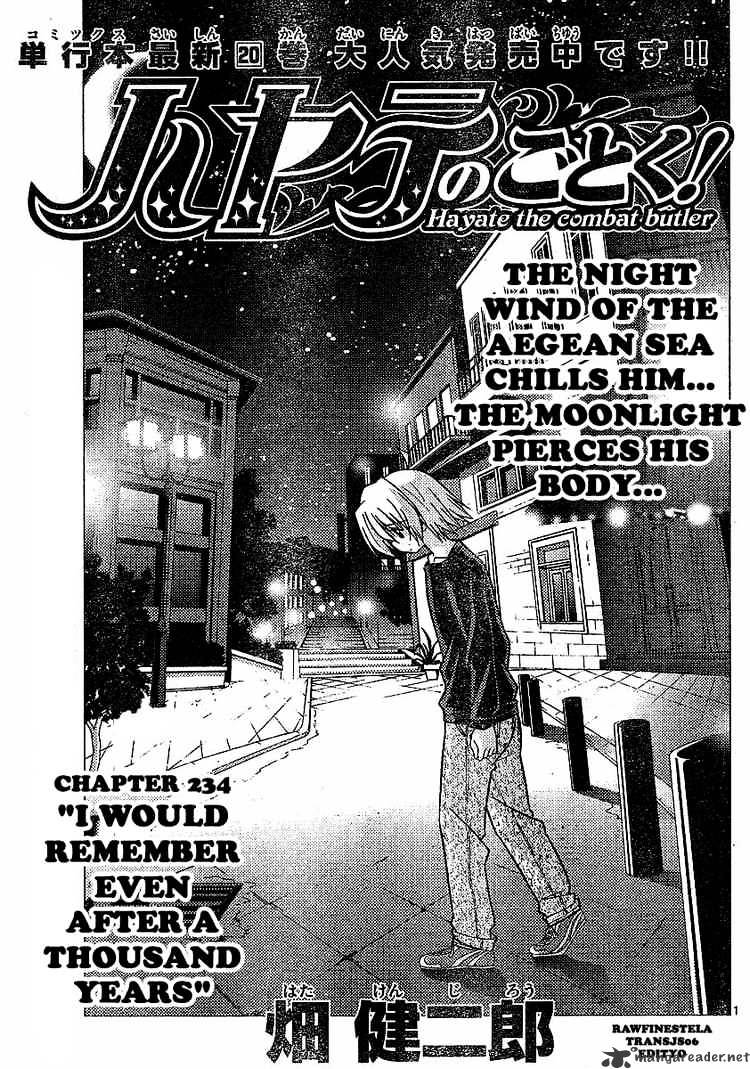 Hayate No Gotoku! Chapter 234 : I Would Remember Even After A Thousand Years - Picture 1