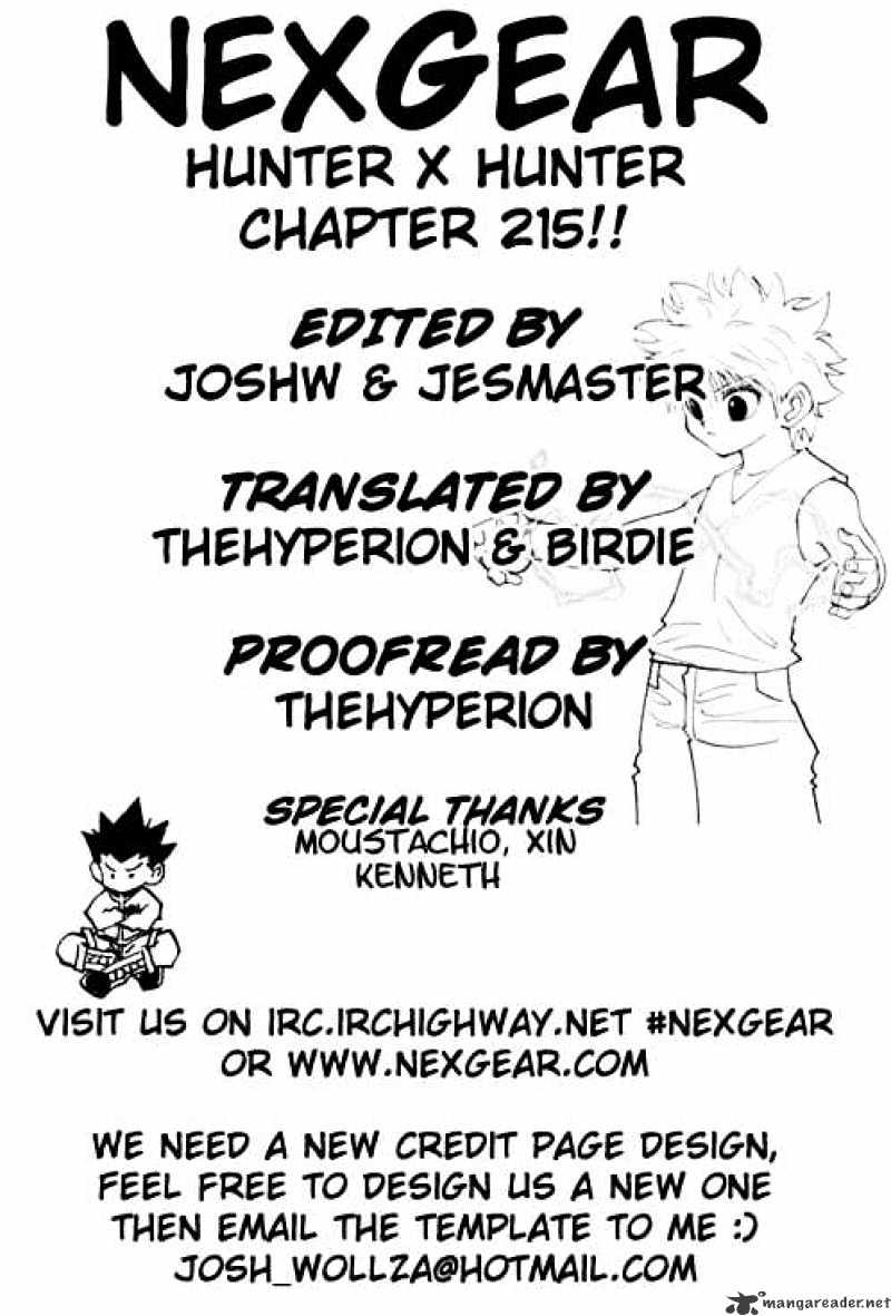 Hunter X Hunter Chapter 215 : Dyine Wish - Picture 1