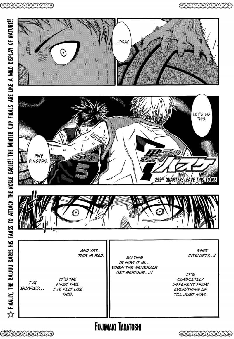 Kuroko No Basket Vol.23 Chapter 253 : Leave This To Me(Fixed) - Picture 1