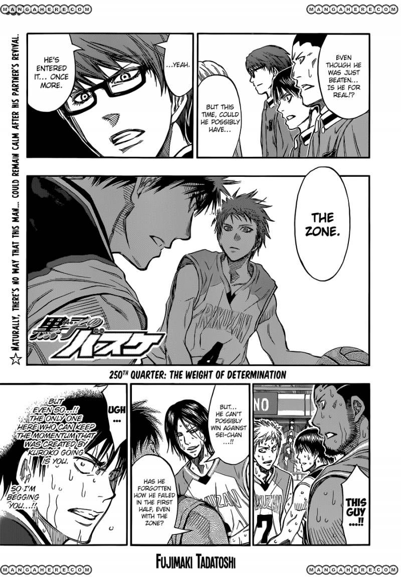 Kuroko No Basket Vol.23 Chapter 250 : The Weight Of Determination - Picture 1