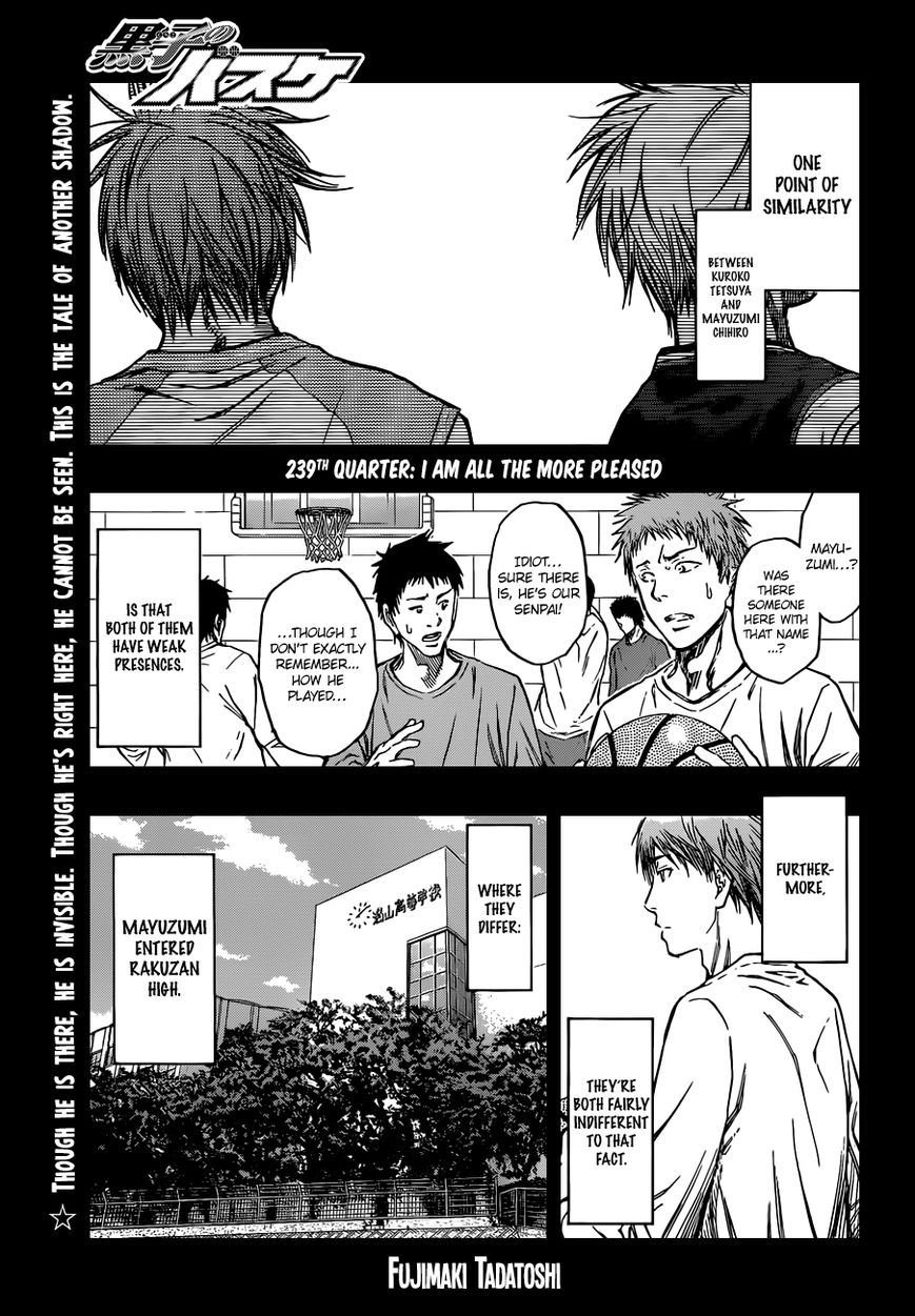 Kuroko No Basket Vol.23 Chapter 239 : I Am All The More Pleased(Akashi Scans Version) - Picture 1