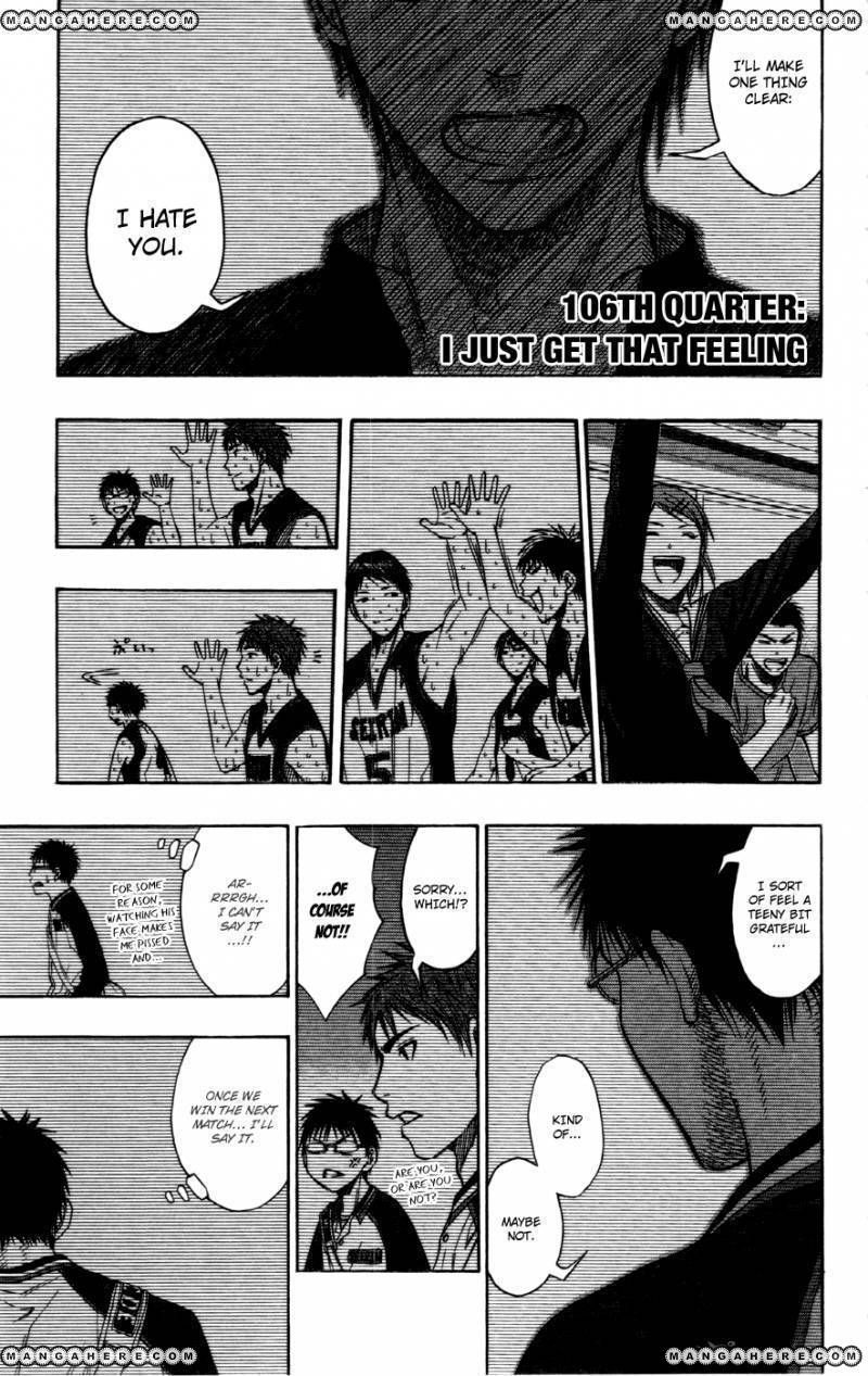 Kuroko No Basket Vol.12 Chapter 106 : I Just Get That Feeling - Picture 1