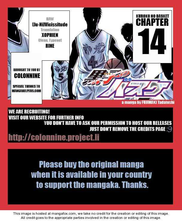 Kuroko No Basket Vol.02 Chapter 014 : I'll Tell You Two Things - Picture 1