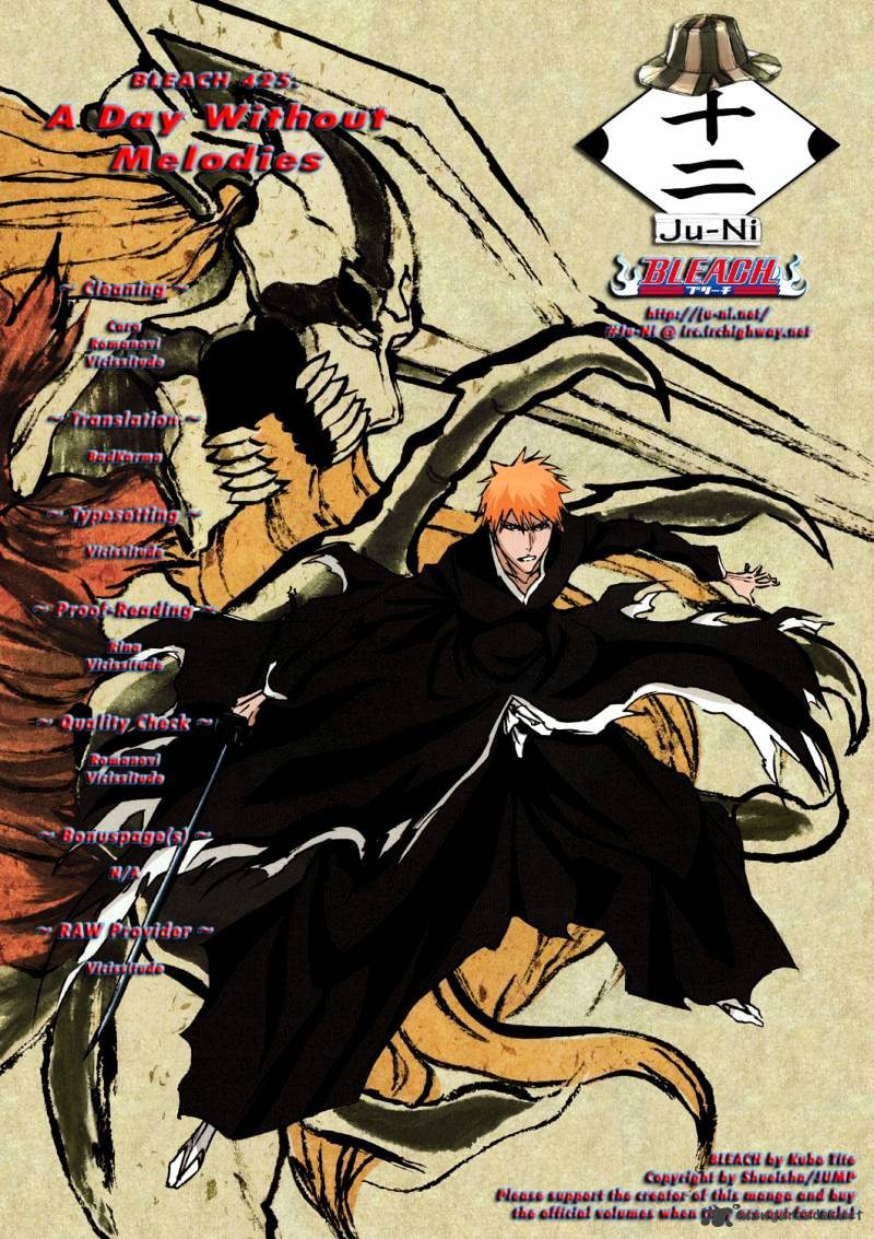 Bleach Chapter 425 : A Day Without Melodies - Picture 1