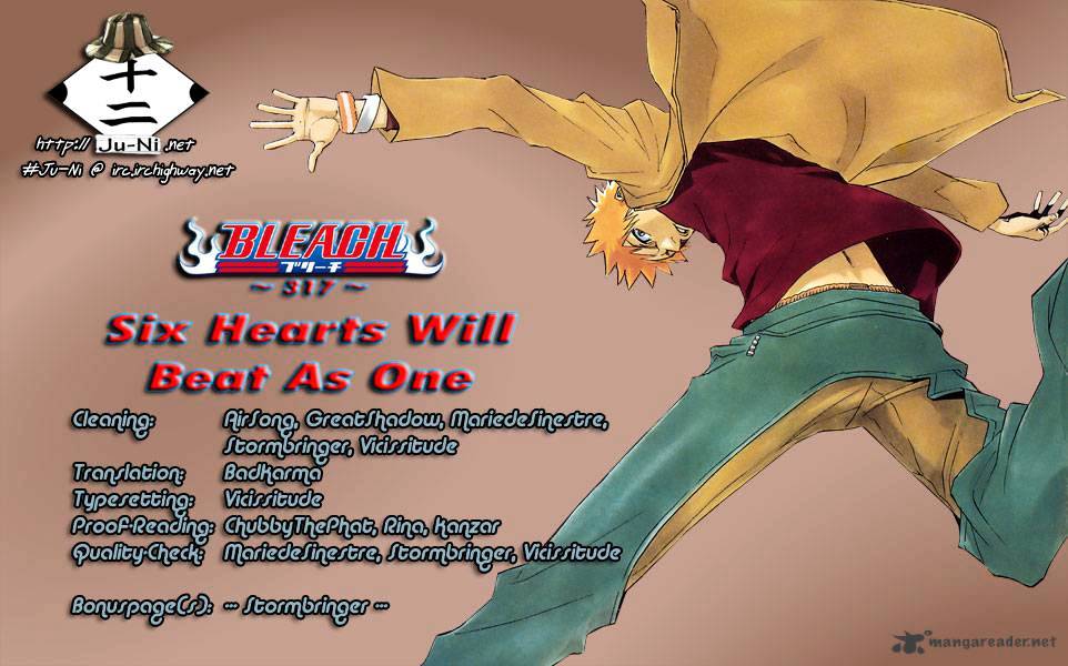 Bleach Chapter 317 : Six Hearts Will Beat As One - Picture 1