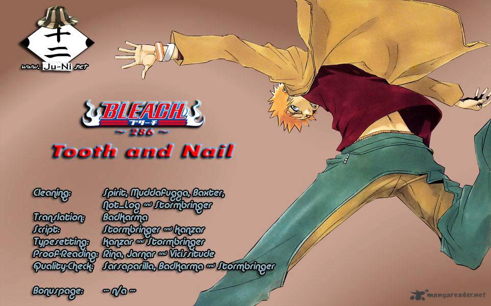 Bleach Chapter 286 : Tooth And Nail - Picture 1