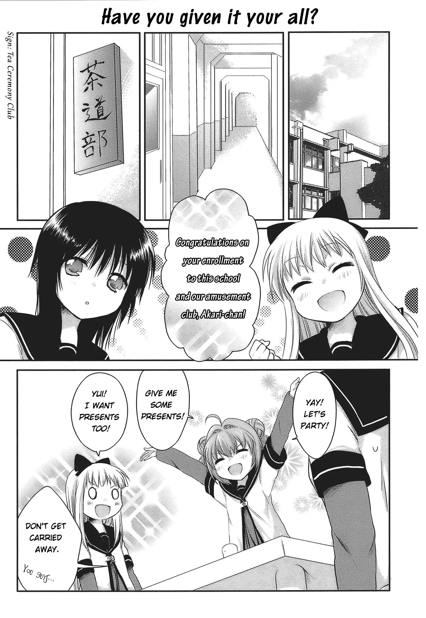 Yuru Yuri Vol.1 Chapter 1: Eternity May Exist...but Do Miracles!? - Picture 1