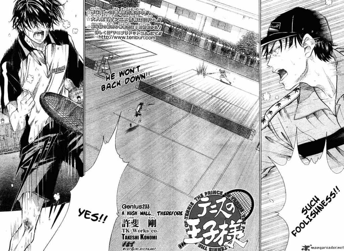Prince Of Tennis Chapter 233 : A High Wall, Therefore - Picture 2