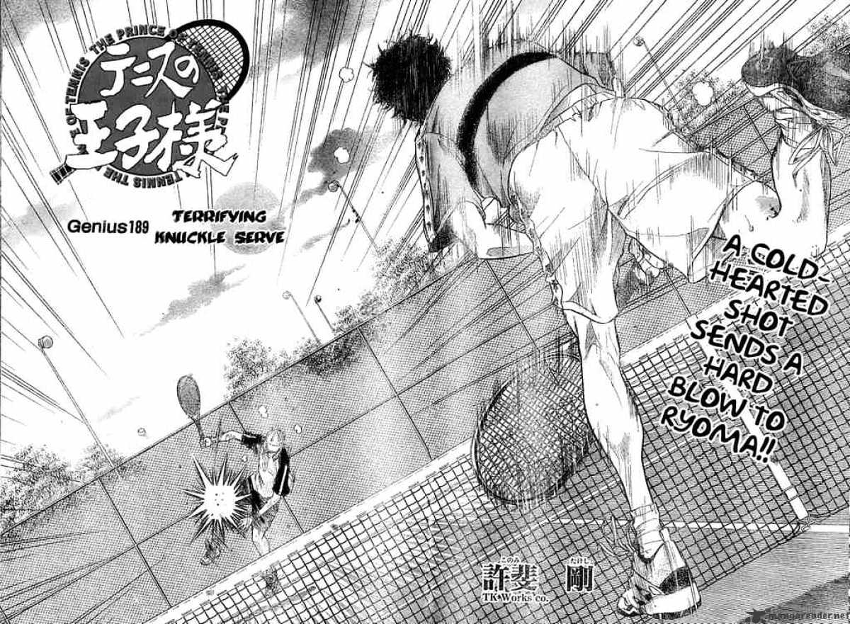 Prince Of Tennis Chapter 189 : Terrifying Knuckle Serve - Picture 2