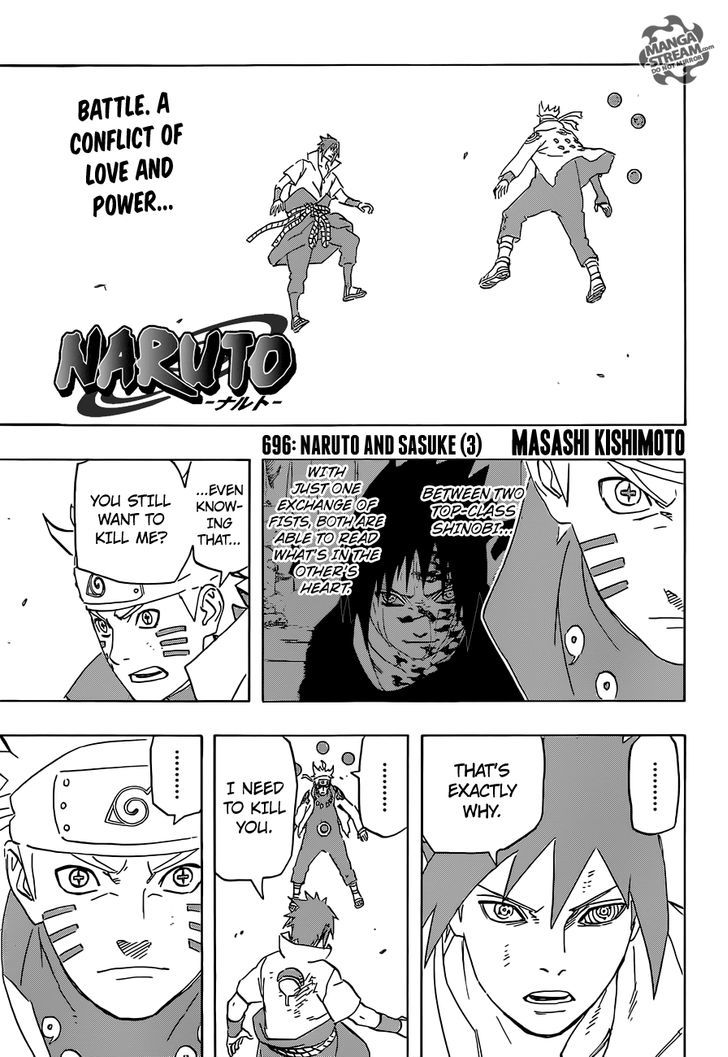 Naruto Vol.72 Chapter 696 : Naruto And Sasuke (3) - Picture 1