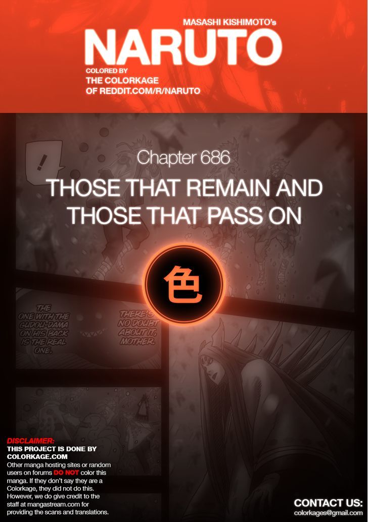Naruto Vol.71 Chapter 686.1 : Those That Remain And Those That Pass On - Picture 1
