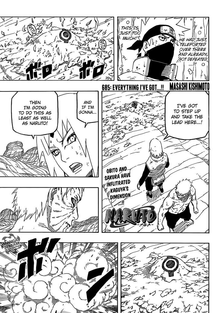 Naruto Vol.71 Chapter 685 : Everything I've Got...!! - Picture 1